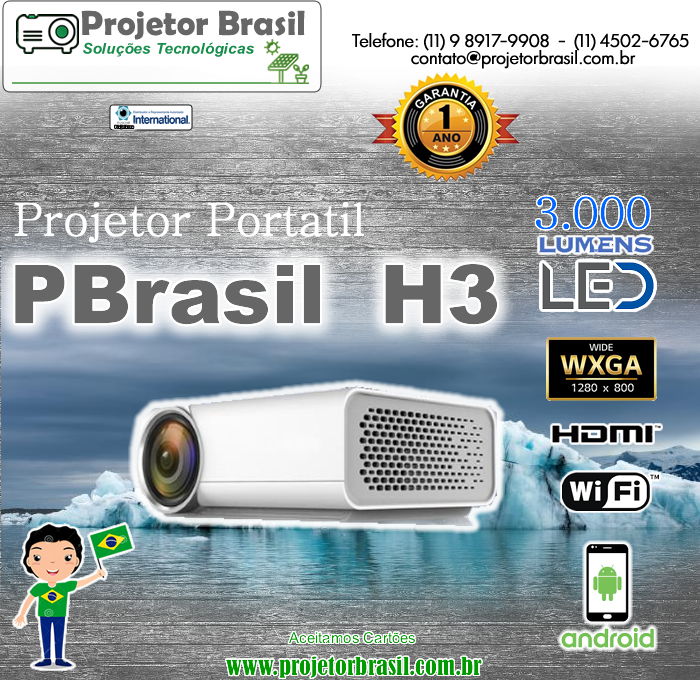 Projetor Portátil  PBrasil H3 SP