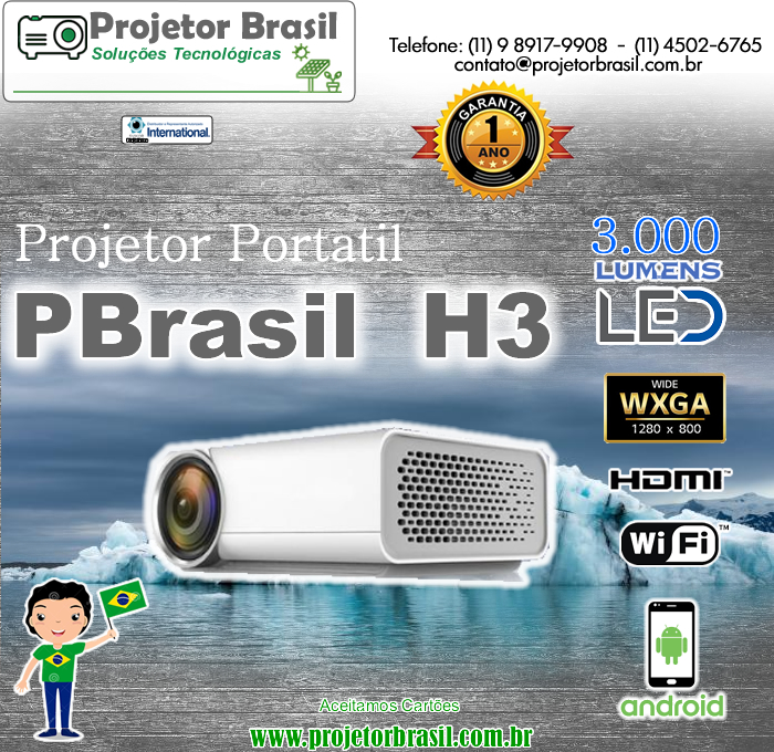 Projetor Portátil  PBrasil H3 Barueri